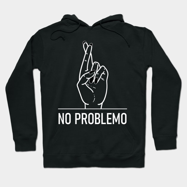 No Problemo Crossed Fingers, Women Hand Hoodie by badCasperTess